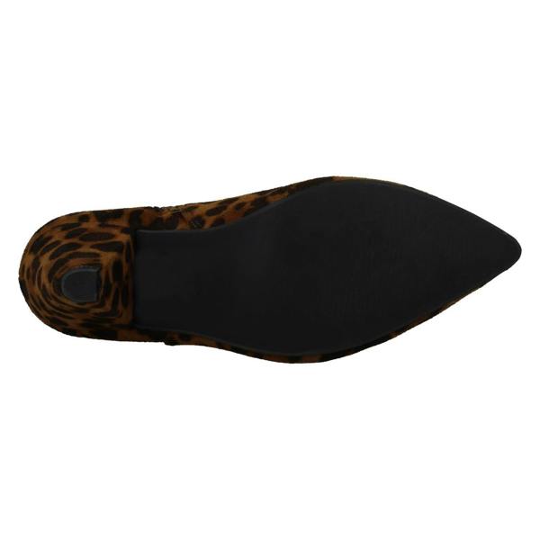 Spot On Ladies Spot On Leopard Print High Heel Ankle Boots F51124