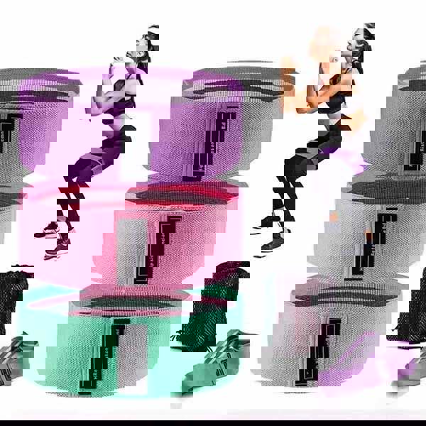 Leaper 3-Piece Elastic Resistance Band Set for Squats