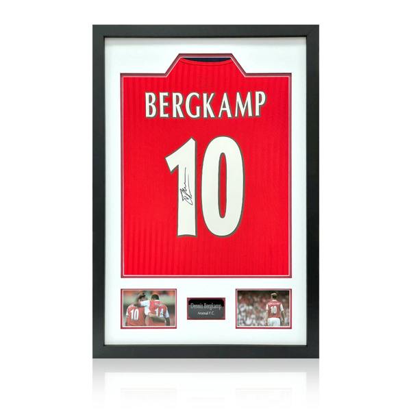 Dennis Bergkamp Signed Arsenal Shirt Premium Frame