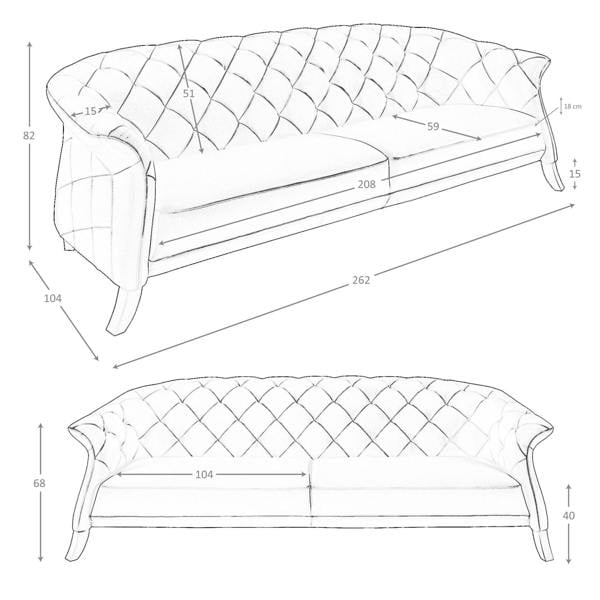 Angel Cerdá Chester sofa in grey leather 6187/6188