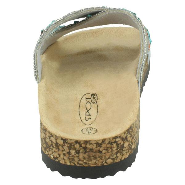 Spot On Ladies Spot On Beaded Mules F00347