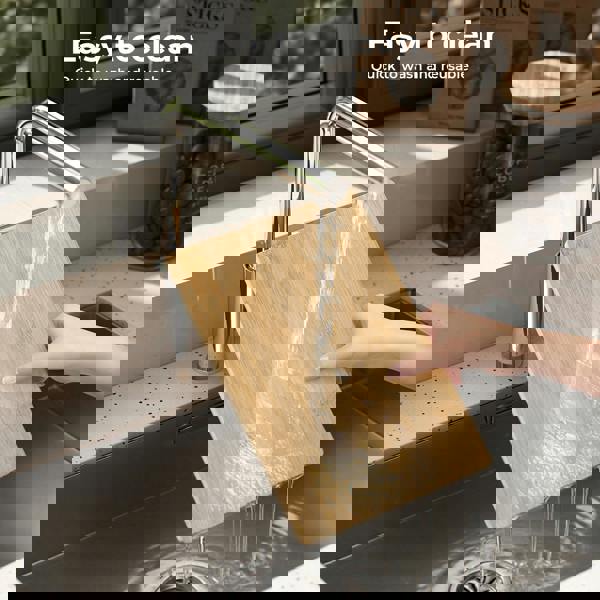 Toque 8 Pcs Natural Bamboo Placemat Coaster Heat-resistant Mat Storage Tray Dish