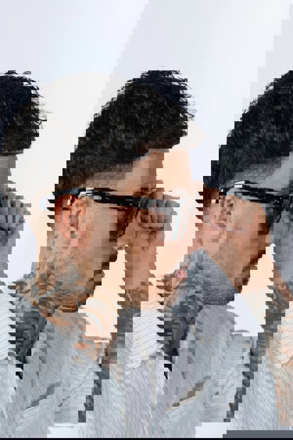 SVNX Square Sunglasses in Green Black