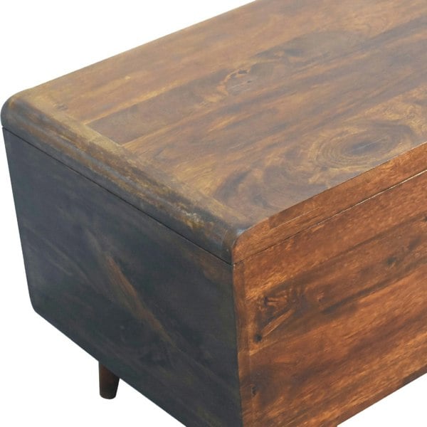 Artisan Furniture Curved Chestnut Blanket Box