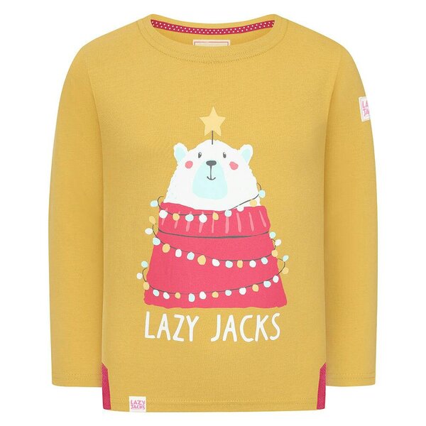 Lazy Jacks LJ99C - Girls Long Sleeve Printed Top - Heather
