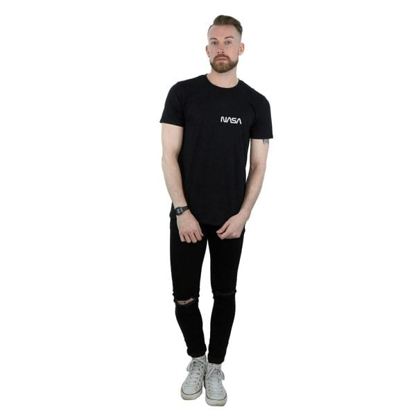 NASA Mens Modern Logo Chest T-Shirt - Black