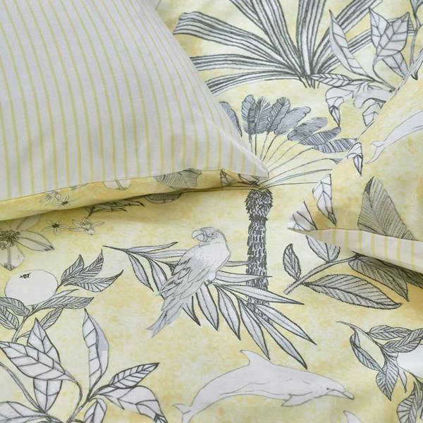 Furn Colony Palm Duvet Cover Set - Yellow - 
