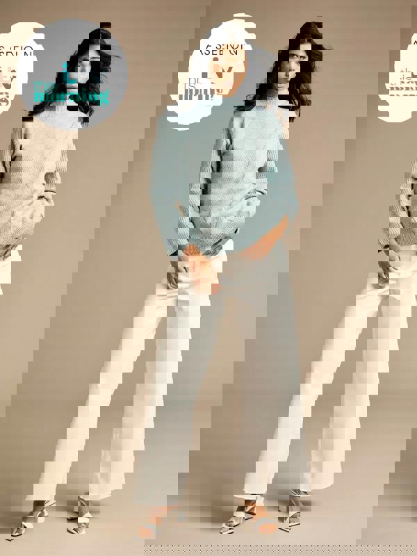 GWD Dottie White Wide Leg Denim Jean