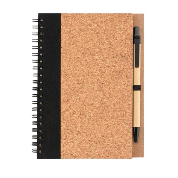 MidOcean Sonora Plus Cork Notebook & Pen - Black - 