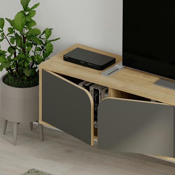 Decortie Spark Modern TV Unit Multimedia Centre with Storage Cabinet 180cm Width