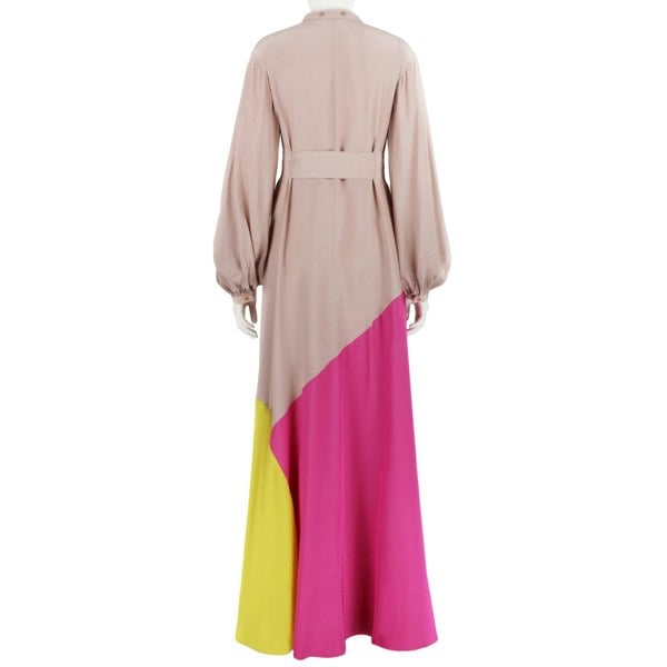 Layeur colour block maxi dress in a luxurious crepe fabric
