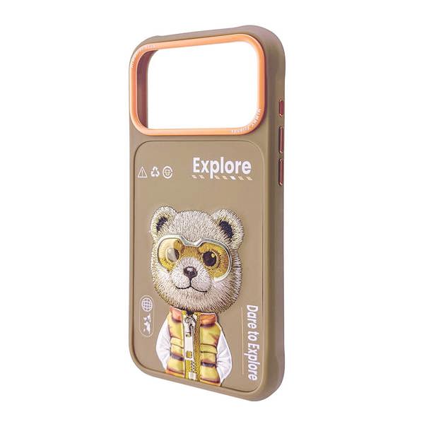Nimmy Friends Nimmy Cool & Cute 2.0 Bear Case with MagSafe for iPhone 17 Pro Max 6.9" Brown Orange - N-KMLL-IP17-PRO-MAX-011-B