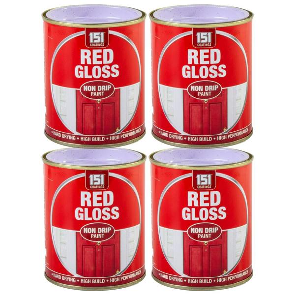 151 4X Red Gloss Non-Drip Paint 300ml