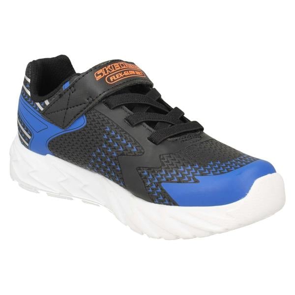 Skechers Boys Skechers Light Up Hook and Loop Casual Trainers Flex Glow Bolt 400138