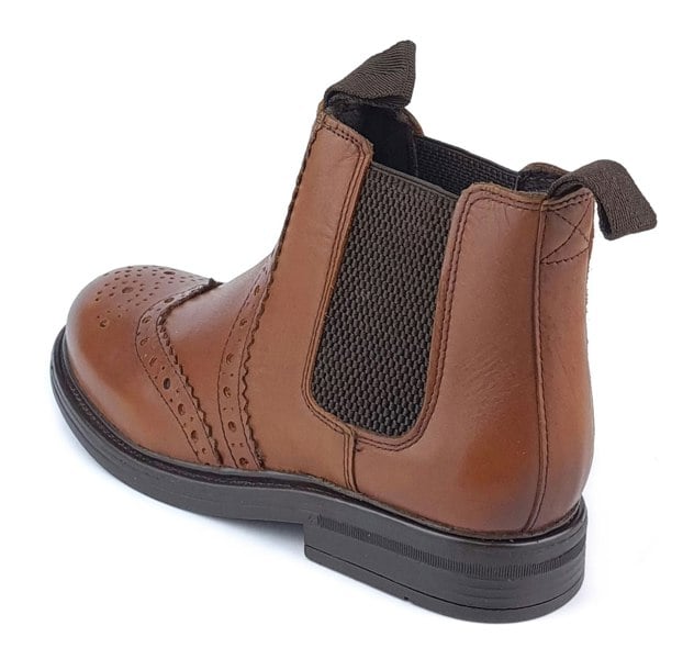 Frank James Wrexham Boys Girls Brogue Chelsea Leather Jodphur Ankle Pull On Boots