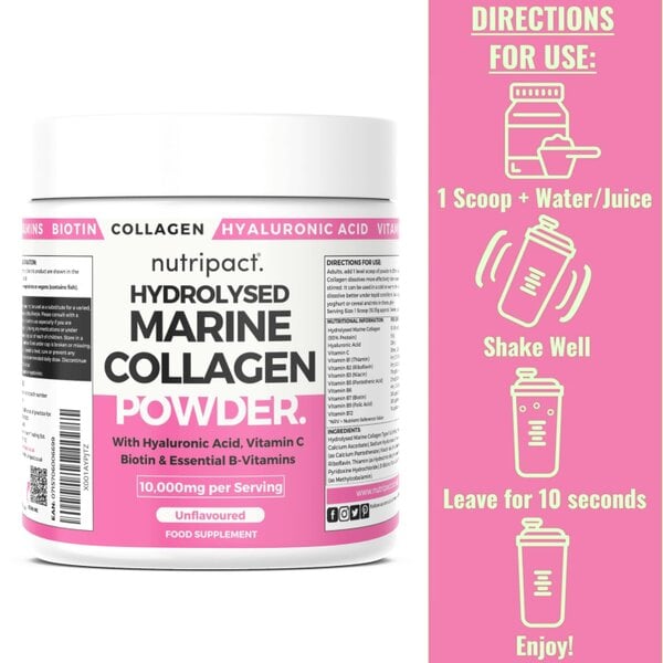 nutripact Hydrolysed Marine Collagen Powder – 10,000mg