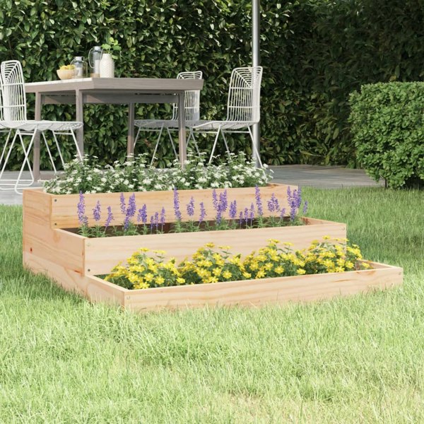 Berkfield Planter 78x78x27 cm Solid Wood Pine