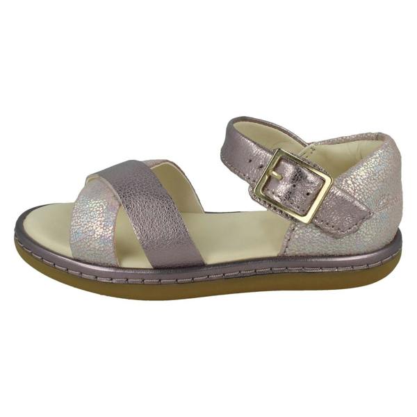 Clarks Girls Clarks Cross Detailed Sandals Skylark Pure T