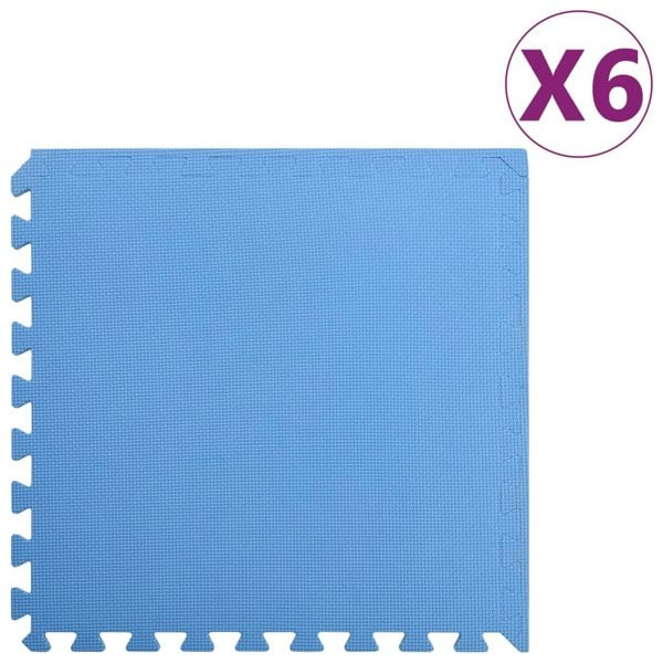 Berkfield Floor Mats 6 pcs 2.16 _�Š__�� EVA Foam Blue