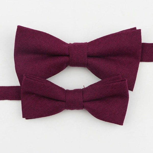 Mr Townsend Suits Mr and Master Linen Bow Tie Sets