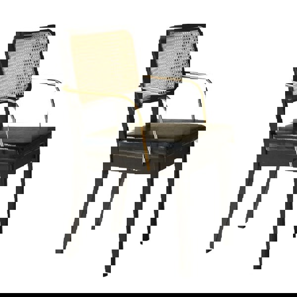 Cassie Black Dining Chair, Wood & Leather-Rit Concept-Rit Concept