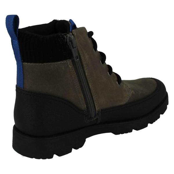 Clarks Boys Clarks Dual Fastening Ankle Boots Heath Ramble