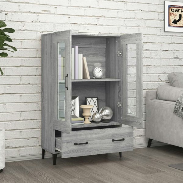 Berkfield Highboard Grey Sonoma 70x31x115 cm Engineered Wood