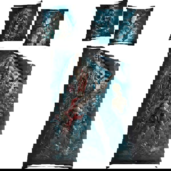 GRIM ROCKER - Single Cotton Duvet Cover + UK And EU Pillow case