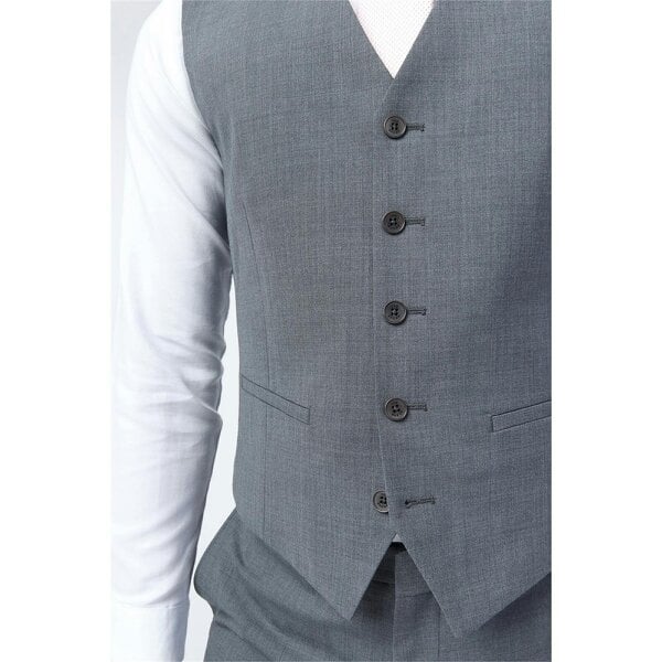 Ted Baker Slim Fit Performance Charcoal Panama Waistcoat