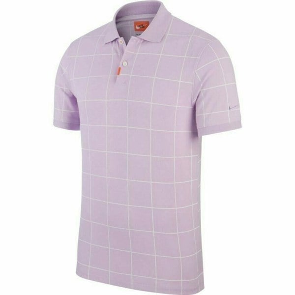 NIKE CI8976-543 NAY 543 PURPLE WITH WHITE CHECKS NIKE SLIM FIT, DRY FIT, POLO SHIRT CI8976 MENS XS
