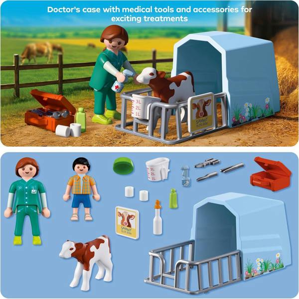 Playmobil Calf Pen with Cow - 72167 Playset