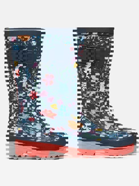 Joules JNR WELLY PRINT Girls Wellies Navy Horse