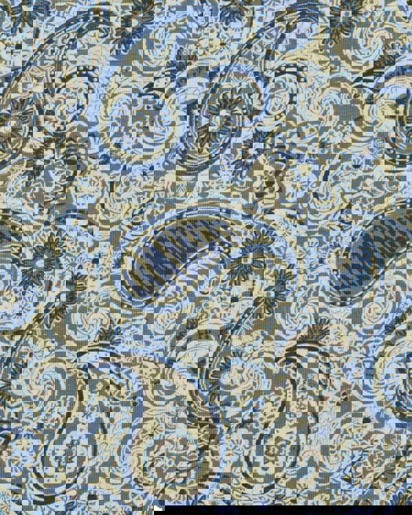 Lambretta Mens Classic Paisley Print Mod Retro Ska Casual Polo