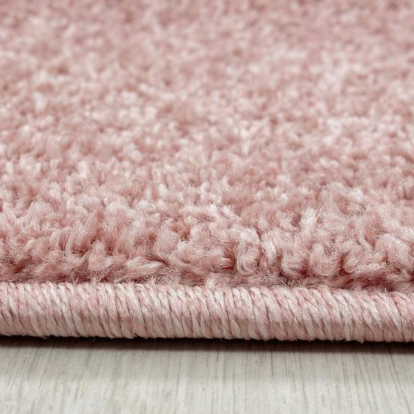 Viva Rugs Blush Pink Rug Modern Design Carpet Woven Plain Large Small Runner Bedroom Mat