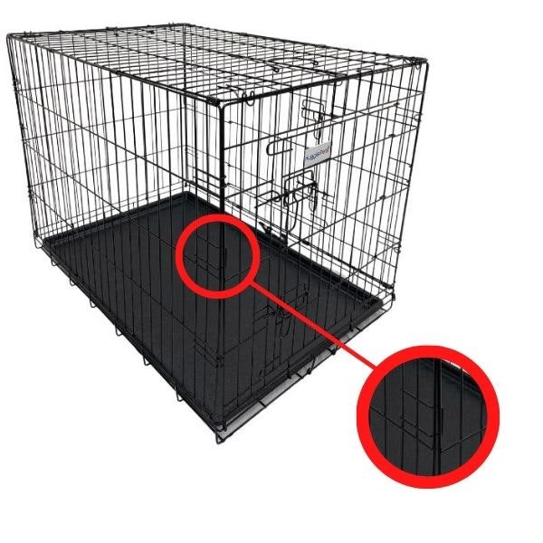 HugglePets Dog Cage with Plastic Tray