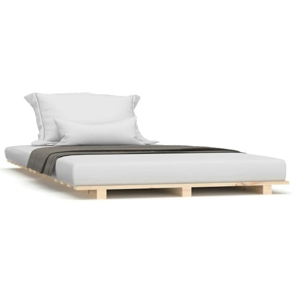 Berkfield Bed Frame 75x190 cm 2FT6 Small Single Solid Wood Pine