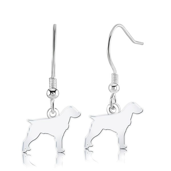 Mylee London Brittany Spaniel Silhouette Silver Earrings