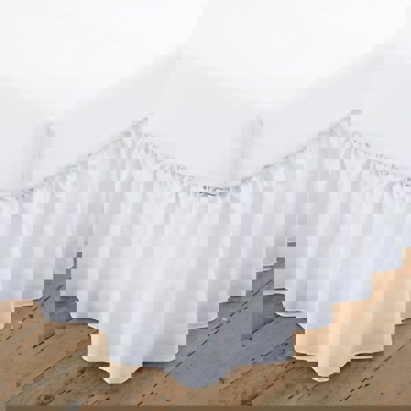 Martex Charlotte Thomas Poetry Plain Dye Polycotton Single Platform Valance Sheet Frilled - Aubergine - 90 x 190cm