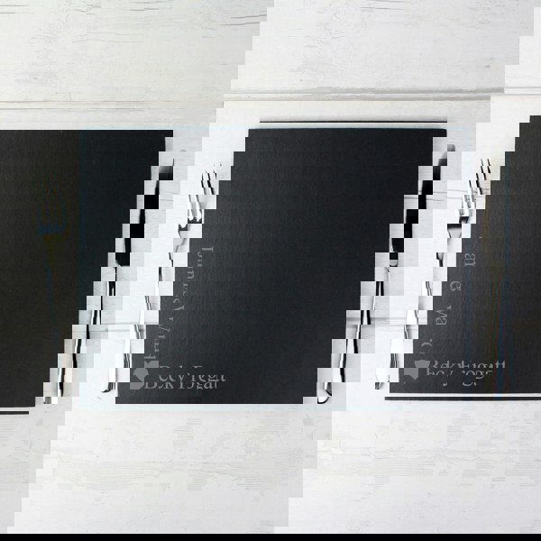 Personalised Memento Company Personalised Heart Motif Slate Placemat