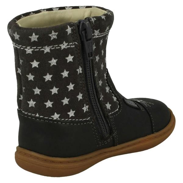 Clarks Girls Clarks Rabbit Detailed Mid Calf Boots Flash Ear
