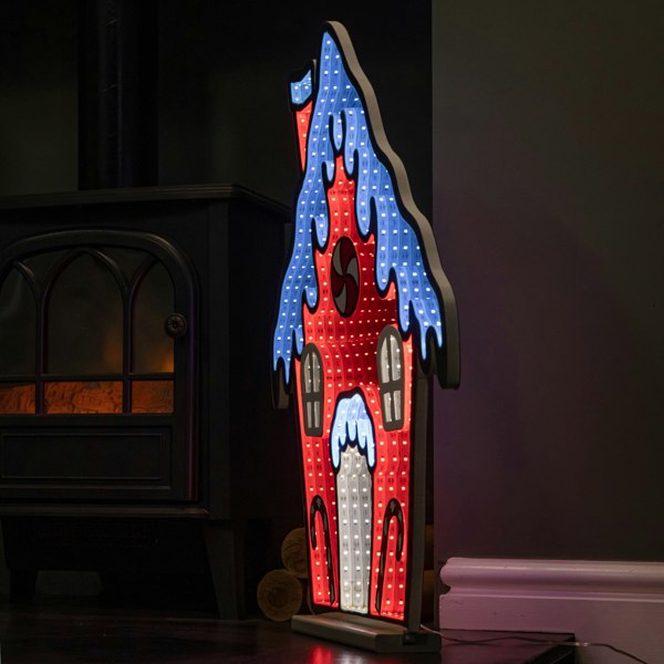 Samuel Alexander 66cm Light up Gingerbread House Christmas Decoration with Red and White LEDs