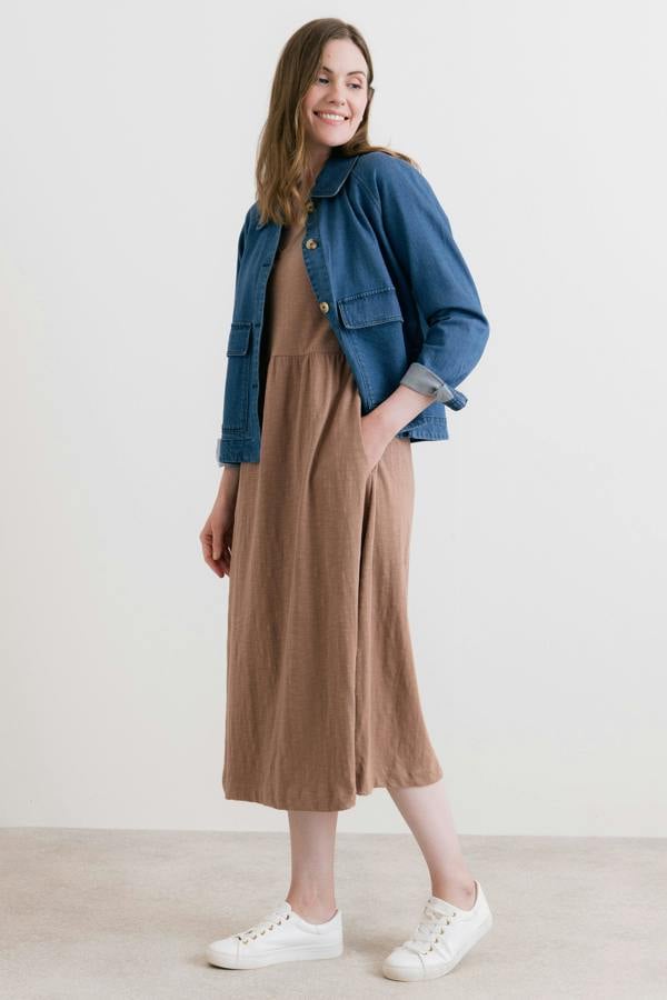 Lily & Me Shine Organic Cotton Jersey Dress Mocha