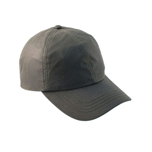 Heather Hats & Accessories Water Resistant Waxed Cotton Baseball Trucker Cap, Cotton Lining, Outdoor Wear, Olive