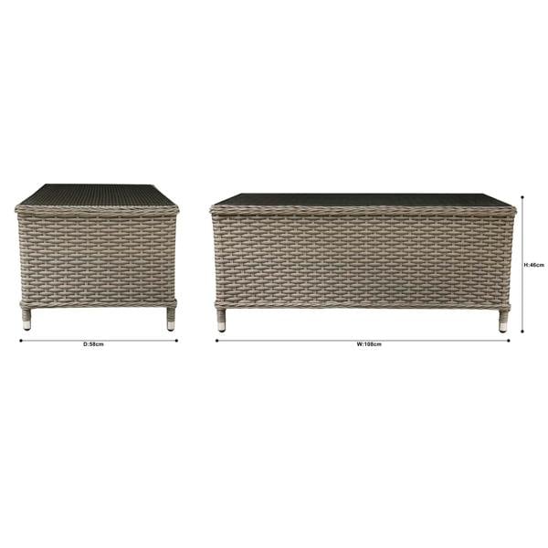 Dellonda DG71 Outdoor Furniture Action shot - dimensions
