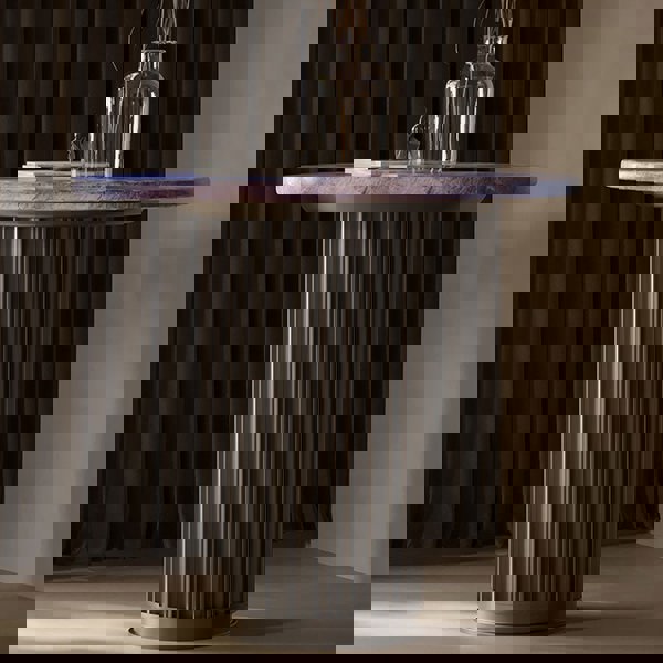 Tabitha Side Table, Purple & Marble & Aluminum Alloy-Rit Concept-Rit Concept