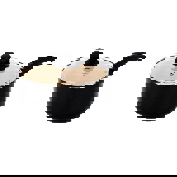 Gr8 Home Aluminium 8 Pc Marble Ceramic Non Stick Induction Frying Pan Saucepan Set Cream