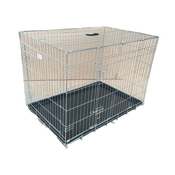 HugglePets Dog Cage with Plastic Tray