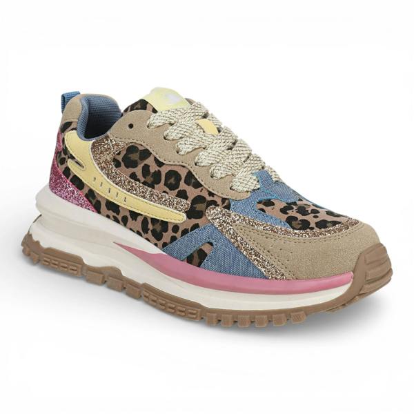 Blowfish Malibu Leo - Women's Pink Yellow Retro Sneaker