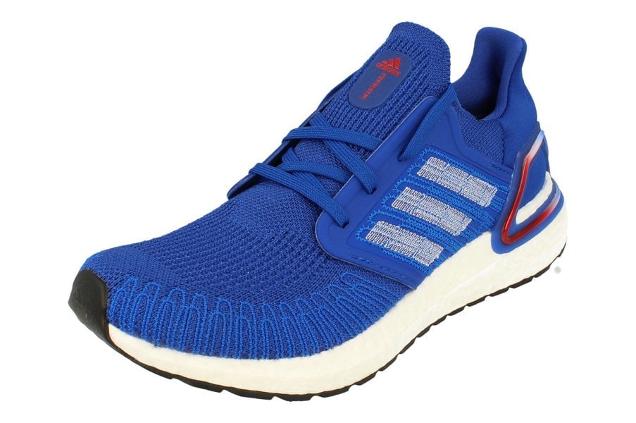 Adidas Ultraboost 20 Mens Sneakers   - Royal Blue White Red Eg0758 - Photo 0