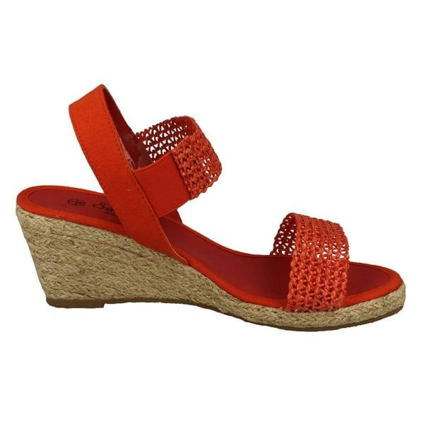 Savannah Womens Savannah Slip On Wedge Heeled Sandal F2303